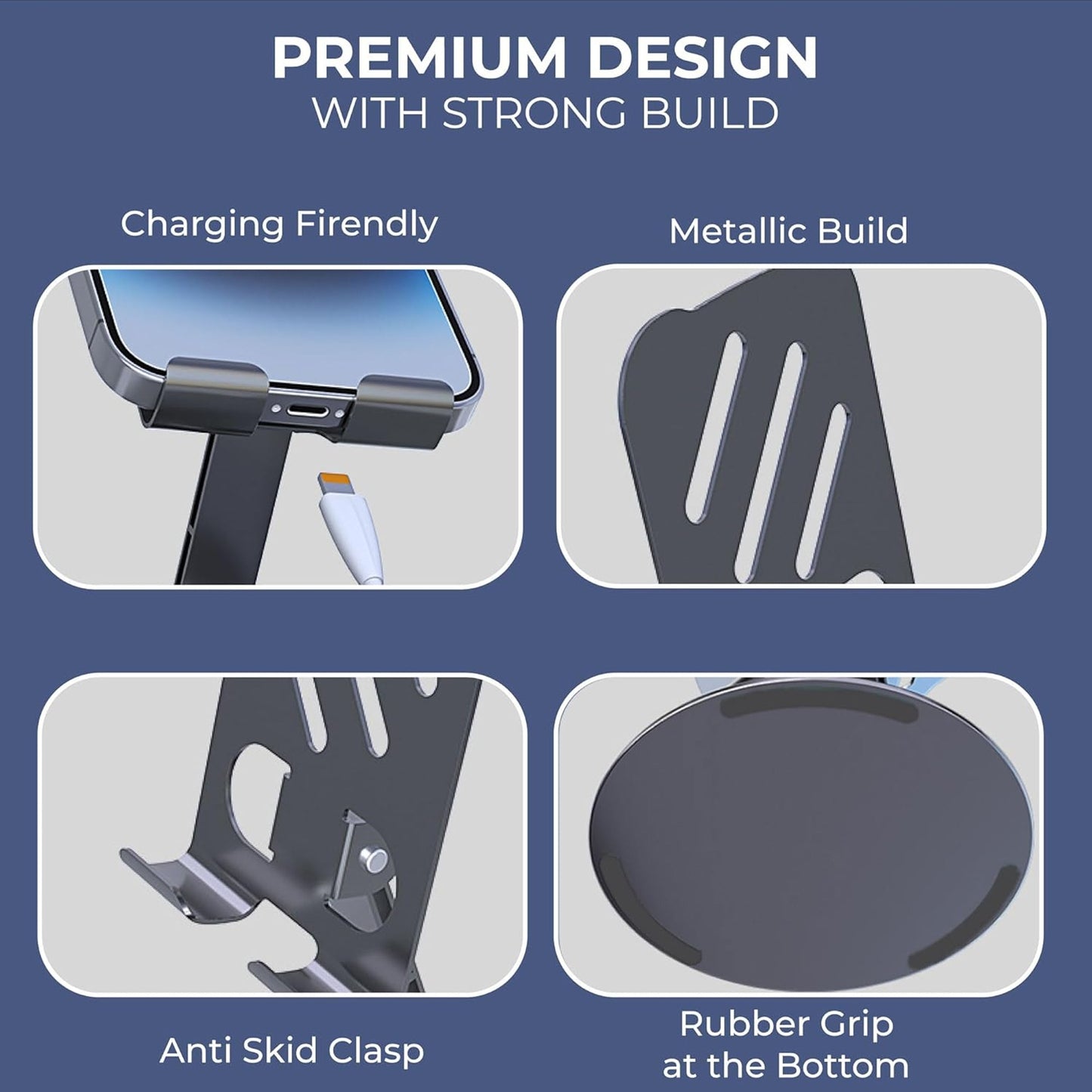Mobile Holder Tablet Stand 360 Rotatable Adjustable Foldable