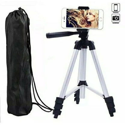 Tripod Camera and mobile Stand with Cover Adjustable Aluminium Lightweight