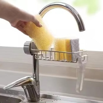 Stainless Steel Faucet Sponge Holder for Kitchen