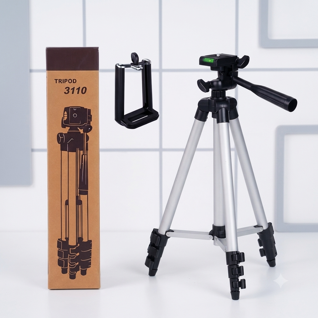 Tripod Camera and mobile Stand with Cover Adjustable Aluminium Lightweight